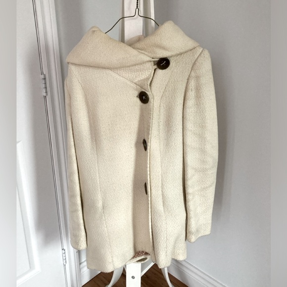 Fancy wool cream coat - Small - Picture 2 of 5